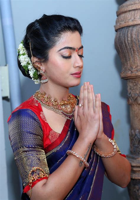 Browse 850 mandana stock photos and images available, or search for mandala to find more great stock photos and pictures. Beauty Galore HD : Rashmika Mandana Very Beautiful In Blue Saree At Mugdha New Store Launch ...