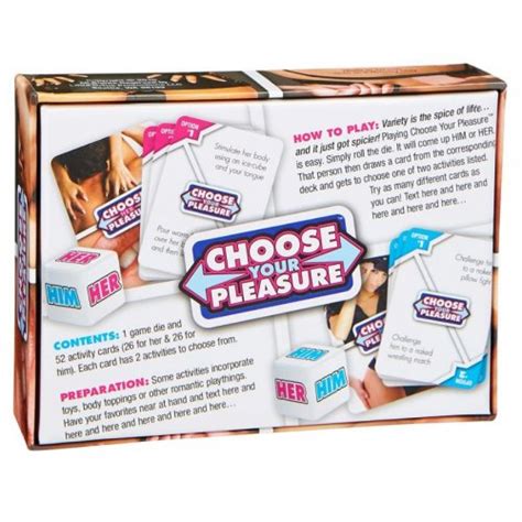 Choose Your Pleasure Card And Dice Game Sex Toys And Adult Novelties