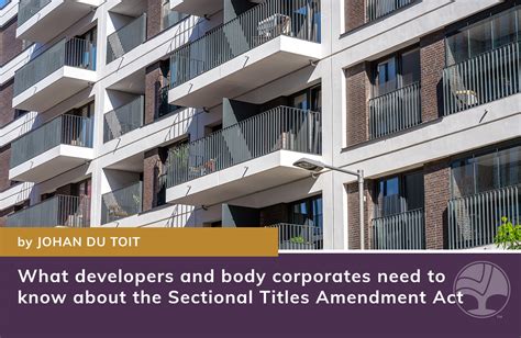 What Developers And Body Corporates Need To Know About The Sectional