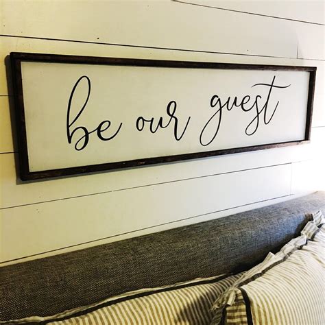 Be Our Guest Above The Bed Sign Free Shipping Etsy Window Blinds