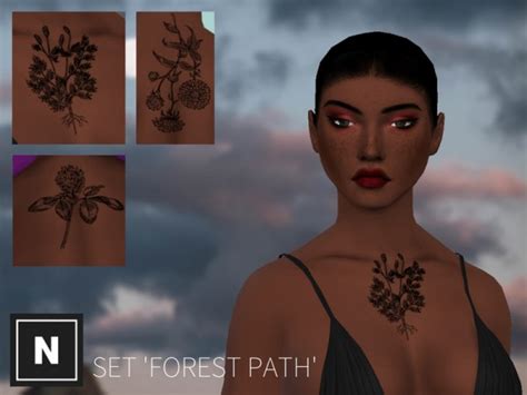 The Sims Resource Forest Path Tattoo Set By Networksims Sims 4
