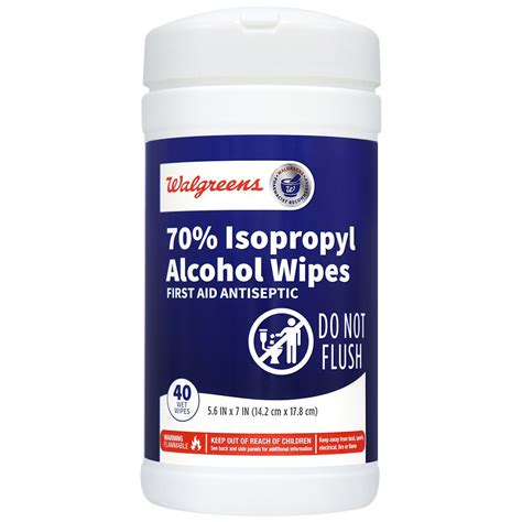 Walgreens 70 Isopropyl Alcohol Wipes Walgreens