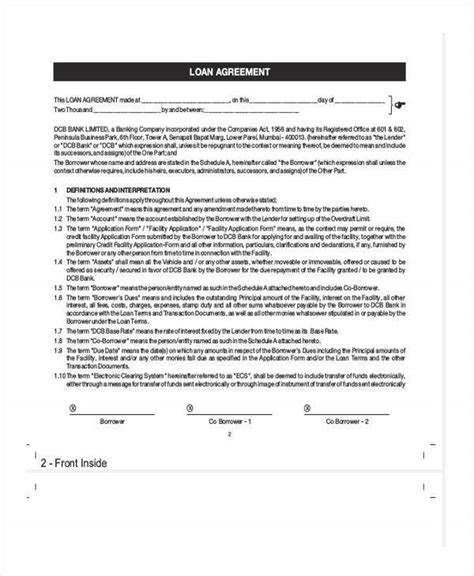 How To Make A Car Loan Agreement Form Templates Free And Premium Templates