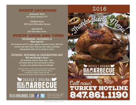 Celebrate Thanksgiving With Real Urban Barbecue Convenient Carry Out