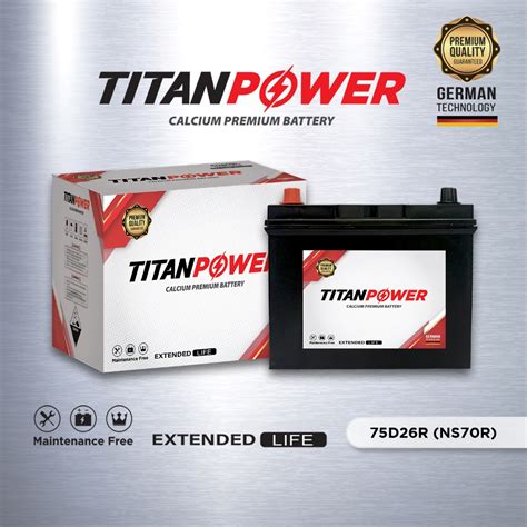 Titanpower Ns70r 75d26r Maintenance Free Battery Shopee Malaysia