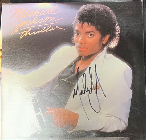 Signed Michael Jackson Thriller Album Cover