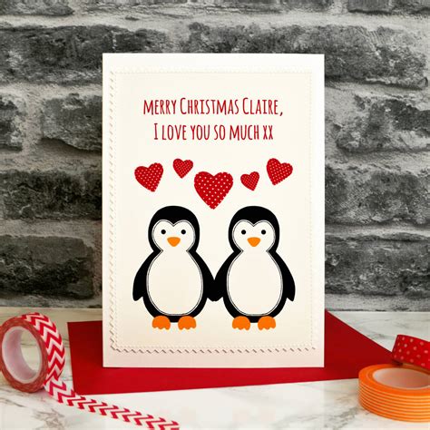 Penguins In Love Handmade Christmas Card By Jenny Arnott Cards And Ts