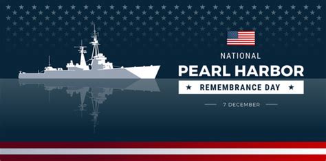 Pearl Harbor Remembrance Day Background Royalty Free Vector