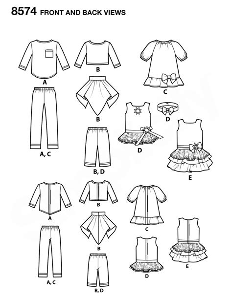 Sewing Pattern 14 Inch Doll Clothes Pattern Simplicity Sewing Etsy