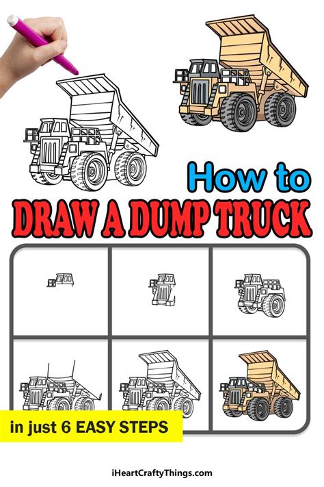 How To Draw A Dump Truck In Just 6 Easy Steps With Pictures And
