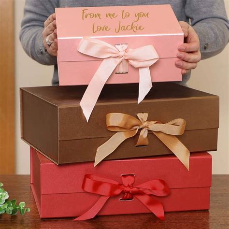 Personalised Luxury Gift Box With Ribbon By Dibor Notonthehighstreet Com