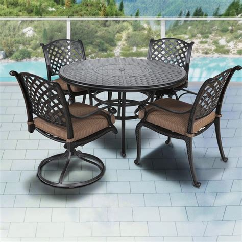 Stonegate Cast Aluminum Cushioned Patio Dining Sets Patio Dining Set