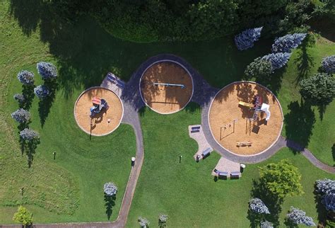 Hd Wallpaper Birds Eye View Of Playground Aerial Photography Of Park