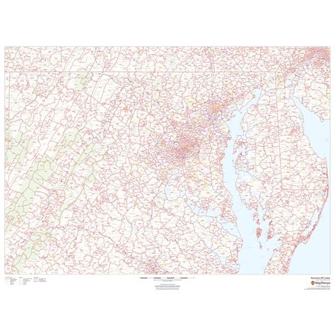 Maryland Zip Code Map By Map Sherpa The Map Shop