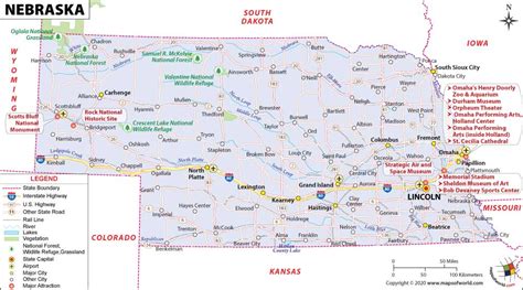 Interstate 80 Nebraska Map Map Vector