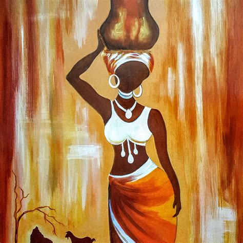 African Woman Original Oil Painting Available Directly From Artist Loraine Yaffe Email Lya