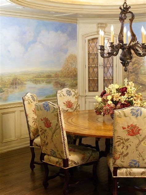 I Like The Idea Of A Mural In A Dining Room Setting Plus I Love The