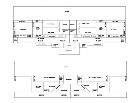 Line Plan Of Airport Terminal Building D View Layout File In Dwg