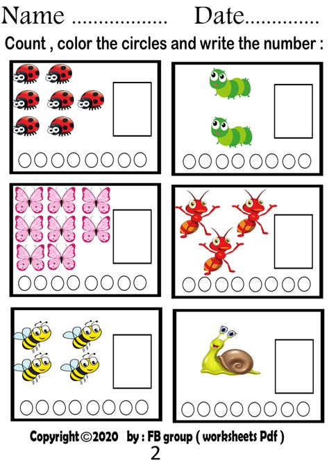 Counting And Recognizing Numbers Worksheets
