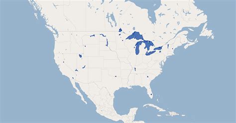 Us Major Lakes National United States Of America Gis Map Data