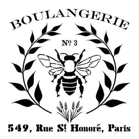 Decorative Paint Stencil Boulangerie 12 X 12 Free Shipping Bee