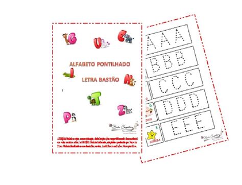 Alfabeto Pontilhado Letra Bast O Arq Digital Bicho Carpinteiro