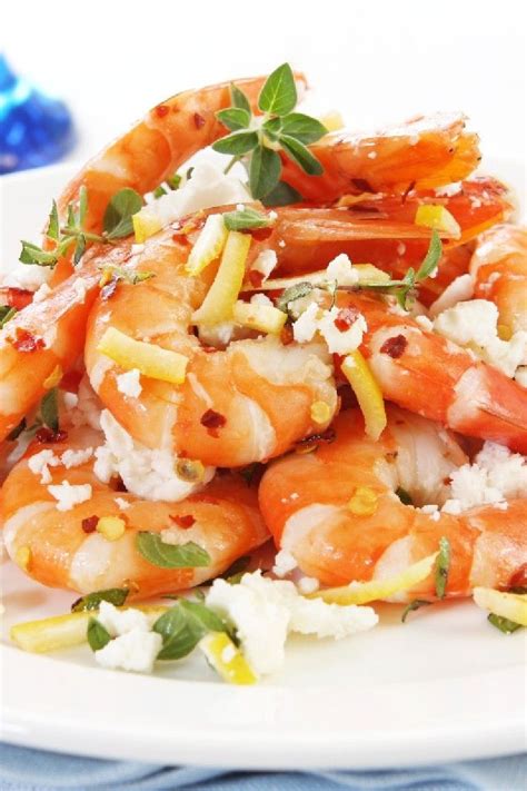 Recipe courtesy of legal sea foods restaurant & oyster bar. Marinated Shrimp With Mediterranean Salad Recipe | Food ...