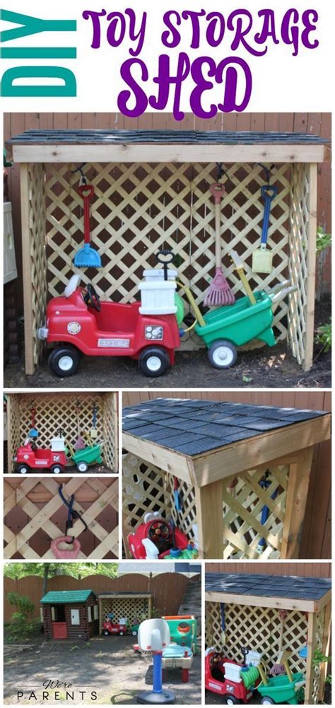 Diy Toy Storage Shed Outdoor Toys For Kids Diy Outdoor Toys Outdoor