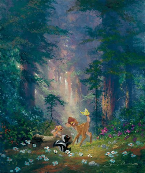 A New Discovery Bambi Giclee On Canvas By James Coleman