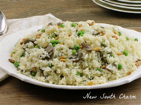 Mushroom And Toasted Pine Nut Rice Pilaf New South Charm