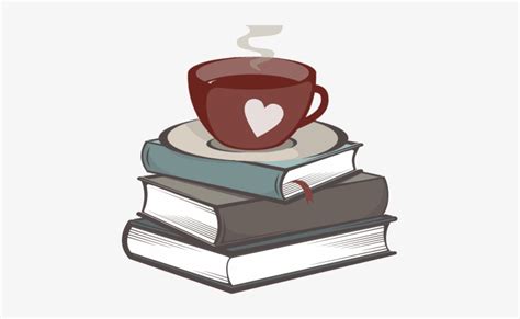 Coffee And Books Stack Of Books Black 435x424 Png Download Pngkit