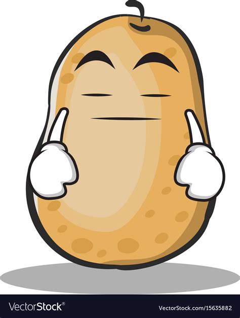 Boring Potato Character Cartoon Style Royalty Free Vector