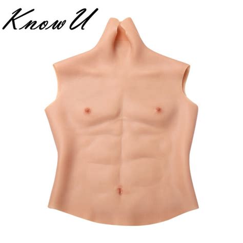 Knowu Silicone Fake Chest Man Muscle Hunk Costume Halloween Party Fancy Dress Ebay
