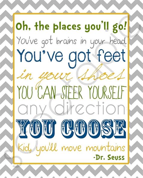Oh The Places Youll Go Dr Seuss Printable Subway Art Instant