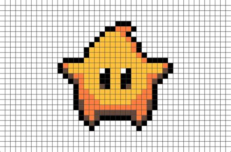 Pixel art mario star, hd png download. Super Mario Galaxy Luma Star Pixel Art - BRIK