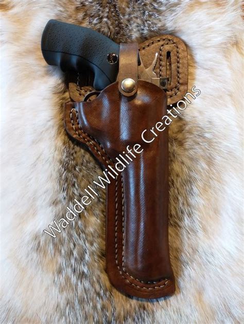 Dan Wesson 44 Magnum Double Belt Loop Custom Leather Holster Waddell