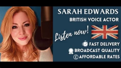 be your professional british accent female voice actor by sarahedwardsvo fiverr