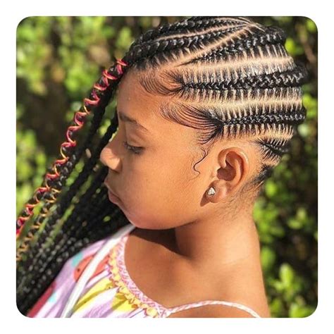 Start with the braided top with french style and leave the rest hair unfinished. 65 Cool Triangle Box Braids That Are So Convenient