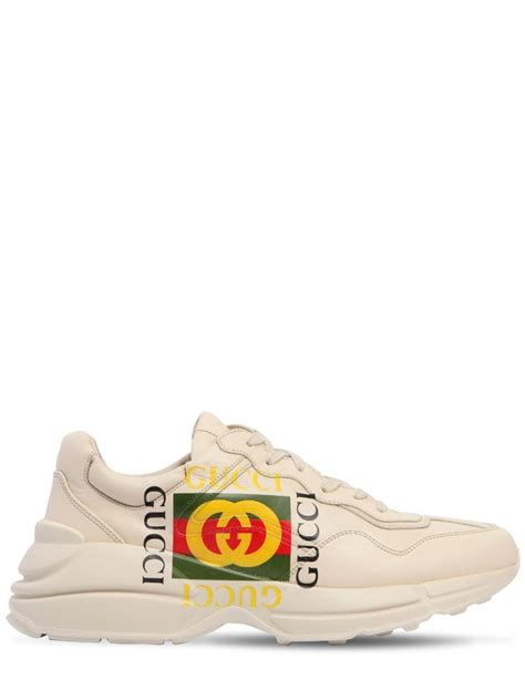 Rython Gucci Print Leather Sneakers The Fashionisto