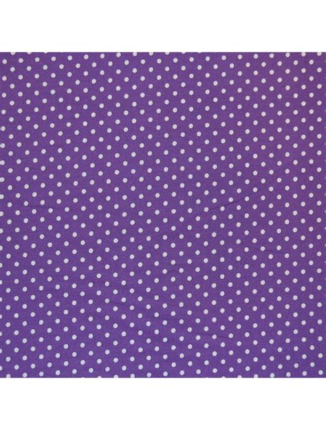 white on purple polka dot 3mm fabric fabrics calico laine