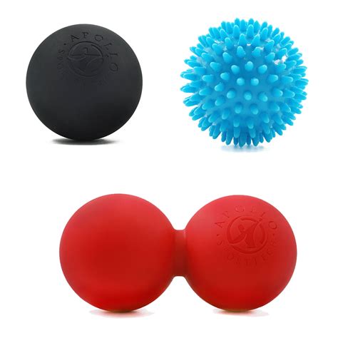3 pack combo lacrosse ball massagers firm lacrosse ball medium firm spike ball and extra firm
