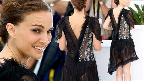 natalie portman flashes her knickers in revealing see through dress at cannes film festival