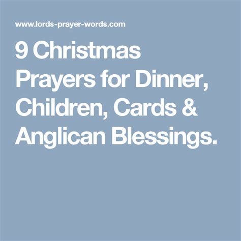 Eternal god, this joyful day is radiant with the brilliance of your one true light. 9 Christmas Prayers for Dinner, Children, Cards & Anglican Blessings. | Christmas prayer, Dinner ...