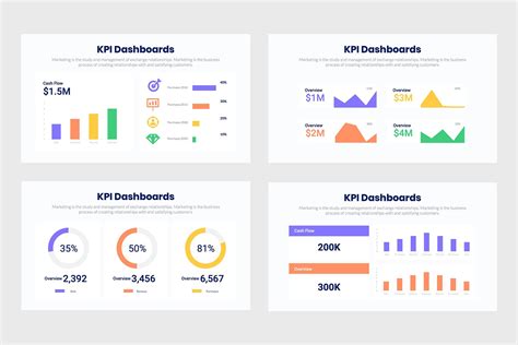 Kpi Dashboards Infographics Presentation Templates Creative Market