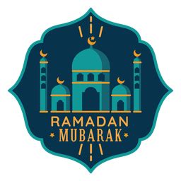 Ramadan mubarak crescent mosque star sticker badge | Ramadan mubarak, Ramadan, Ramadan mubarak ...