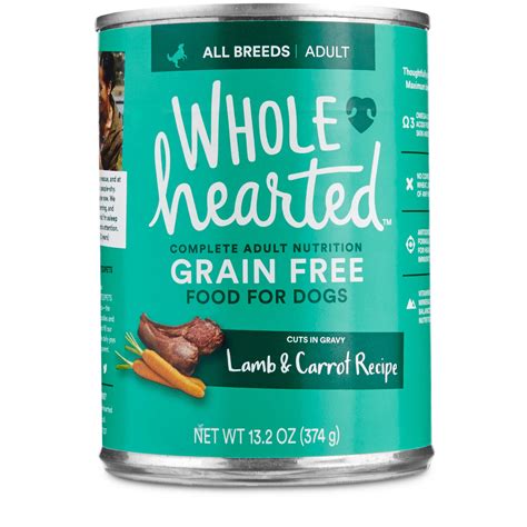 Wholehearted Grain Free Adult Lamb And Carrot Recipe Wet Dog Food Petco