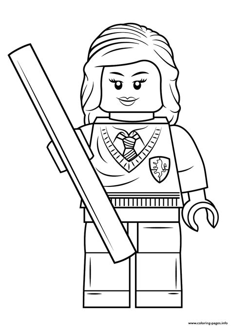 Harry potter hogwarts crest coloring pages are a fun way for kids of all ages to develop creativity, focus, motor skills and color recognition. Lego Hermione Granger Harry Potter Coloring Pages Printable