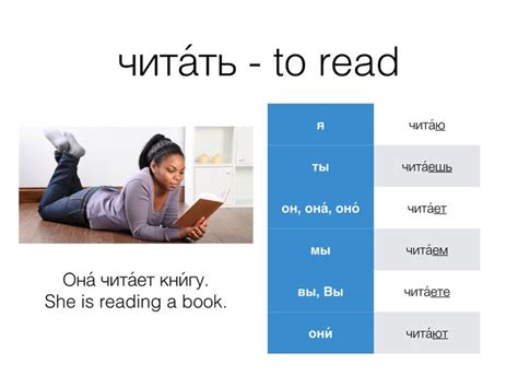 Conjugation of the Russian verb читать to read Иностранный язык