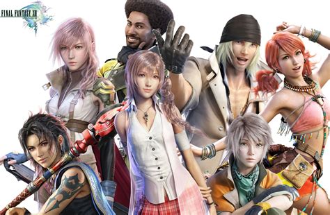 Final Fantasy 13 Fang Lightning Serah Sazh Snow Hope Et Vanille