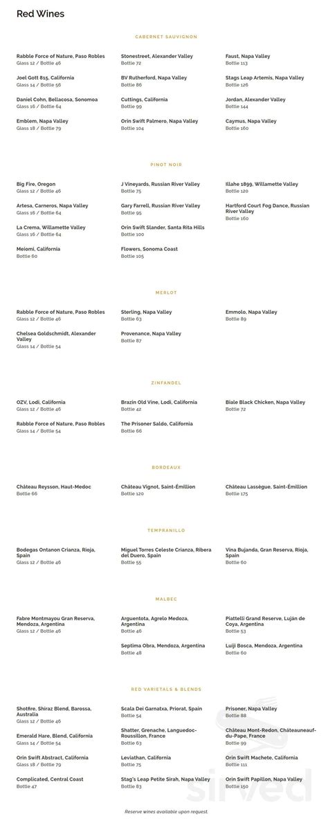 Menu - Braselton GA's Cotton Calf Kitchen | Sirved